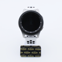 Bandmeister® Armband Silikon Sport Delfin white-black für Federsteg Uhr 22mm M/L