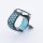 Bandmeister® Armband Silikon Sport Delfin gray-teal für Federsteg Uhr 20mm M/L