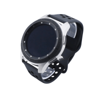 Bandmeister® Armband Silikon Sport Delfin gray-black...