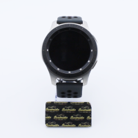 Bandmeister® Armband Silikon Sport Delfin gray-black für Federsteg Uhr 20mm M/L