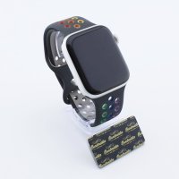 Bandmeister® Armband Silikon Sport Delfin gray-rainbow für Apple Watch 38/40/41mm