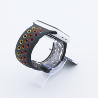 Bandmeister® Armband Silikon Sport Delfin gray-rainbow für Apple Watch 42/44/45mm