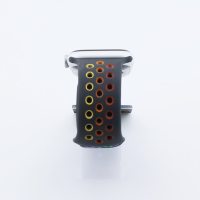 Bandmeister® Armband Silikon Sport Delfin gray-rainbow für Apple Watch 42/44/45mm