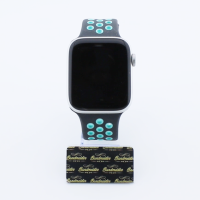 Bandmeister® Armband Silikon Sport Delfin gray-teal für Apple Watch 38/40/41mm