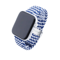 Bandmeister® Armband Flex Braided Loop w-blue-white für Apple Watch 38/40/41mm