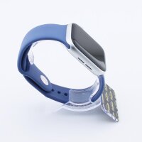 Bandmeister® Armband Silikon für Apple Watch ocean blue M/L 38/40/41mm