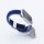 Bandmeister® Armband Flausch Klappverschluss für Apple Watch navy blue 38/40/41 mm
