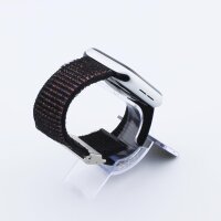 Bandmeister® Armband Flausch Klappverschluss für Apple Watch official black 42/44/45/49 mm