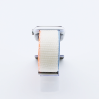 Bandmeister® Armband Flausch Klappverschluss für Apple Watch milky white 38/40/41 mm