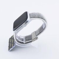 Bandmeister® Armband Flausch Klappverschluss für Apple Watch seashell 42/44/45/49 mm