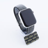 Bandmeister® Armband Flausch Klappverschluss für Apple Watch storm gray 42/44/45/49 mm