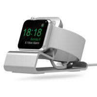 Bandmeister® Ladeständer Niza aus Aluminium silver für Apple Watch