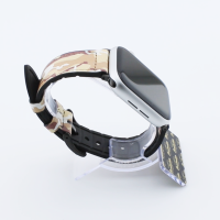 Bandmeister® Armband Echtleder Silikon camouflage brown für Apple Watch 38/40/41mm