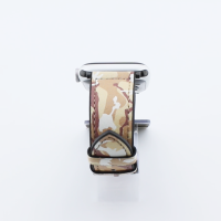 Bandmeister® Armband Echtleder Silikon camouflage brown für Apple Watch 42/44/45mm