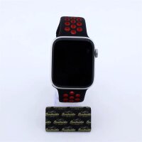 Bandmeister® Armband Silikon Pace black - red für Apple Watch 42/44/45mm