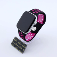 Bandmeister® Armband Silikon Pace black - pink für Apple Watch 38/40/41mm