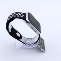 Bandmeister® Armband Silikon Pace black - white für Apple Watch 38/40/41mm
