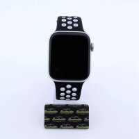 Bandmeister® Armband Silikon Pace black - white für Apple Watch 42/44/45mm