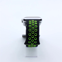 Bandmeister® Armband Silikon Pace black - neongreen für Apple Watch 38/40/41mm
