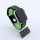 Bandmeister® Armband Silikon Pace black - neongreen für Apple Watch 42/44/45mm