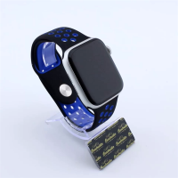 Bandmeister® Armband Silikon Pace black - darkblue für Apple Watch 38/40/41mm