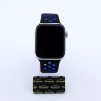 Bandmeister® Armband Silikon Pace black - darkblue für Apple Watch 42/44/45mm