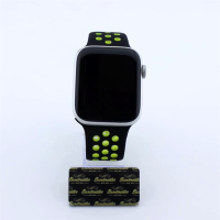 Bandmeister® Armband Silikon Pace black - lemongreen für Apple Watch 42/44/45mm