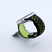 Bandmeister® Armband Silikon Pace black - lemongreen für Apple Watch 42/44/45mm