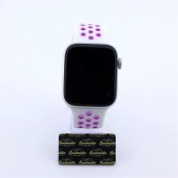 Bandmeister® Armband Silikon Pace white - violet für Apple Watch 38/40/41mm