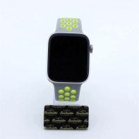 Bandmeister® Armband Silikon Pace lightgray - neonyellow für Apple Watch 42/44/45mm