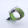 Bandmeister® Armband Silikon Pace lightgray - green für Apple Watch 38/40/41mm