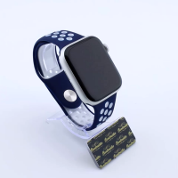 Bandmeister® Armband Silikon Pace midnightblue - white für Apple Watch 38/40/41mm