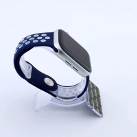 Bandmeister® Armband Silikon Pace midnightblue - white für Apple Watch 42/44/45mm