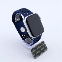 Bandmeister® Armband Silikon Pace deepblue - black für Apple Watch 38/40/41mm