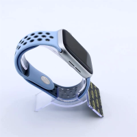 Bandmeister® Armband Silikon Pace skyblue - gray für Apple Watch 38/40/41mm