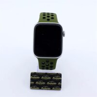 Bandmeister® Armband Silikon Pace darkgreen - black für Apple Watch 42/44/45mm