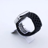 Bandmeister® Armband Silikon Pace darkgray - black für Apple Watch 42/44/45mm