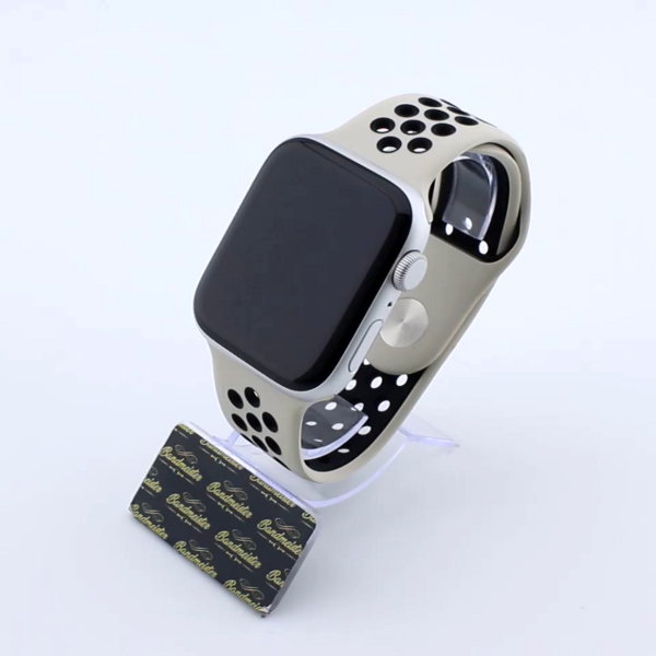 Bandmeister® Armband Silikon Pace champagner - black für Apple Watch 38/40/41mm