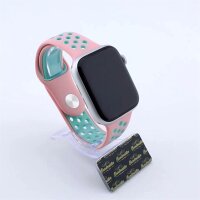 Bandmeister® Armband Silikon Pace pink - turquoise für Apple Watch 42/44/45mm