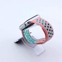 Bandmeister® Armband Silikon Pace pink - turquoise für Apple Watch 38/40/41mm
