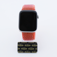 Bandmeister® Armband Flausch Klettverschluss für Apple Watch apricot pink 38/40/41mm